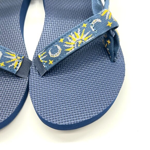Teva Womens Size 9 Navy Blue Gold Original Universal Sun Moon Celestial Sandals - Picture 5 of 13